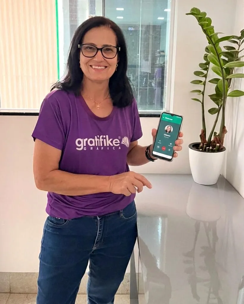 Maria Divina, atendimento comercial da Gratifike