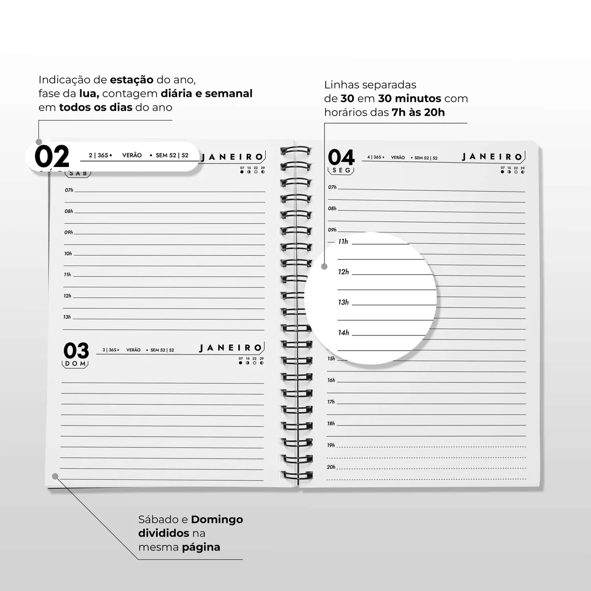 Agenda Personalizada Capa Dura 2027 com Logomarca 15x21 Tradicional — foto 4
