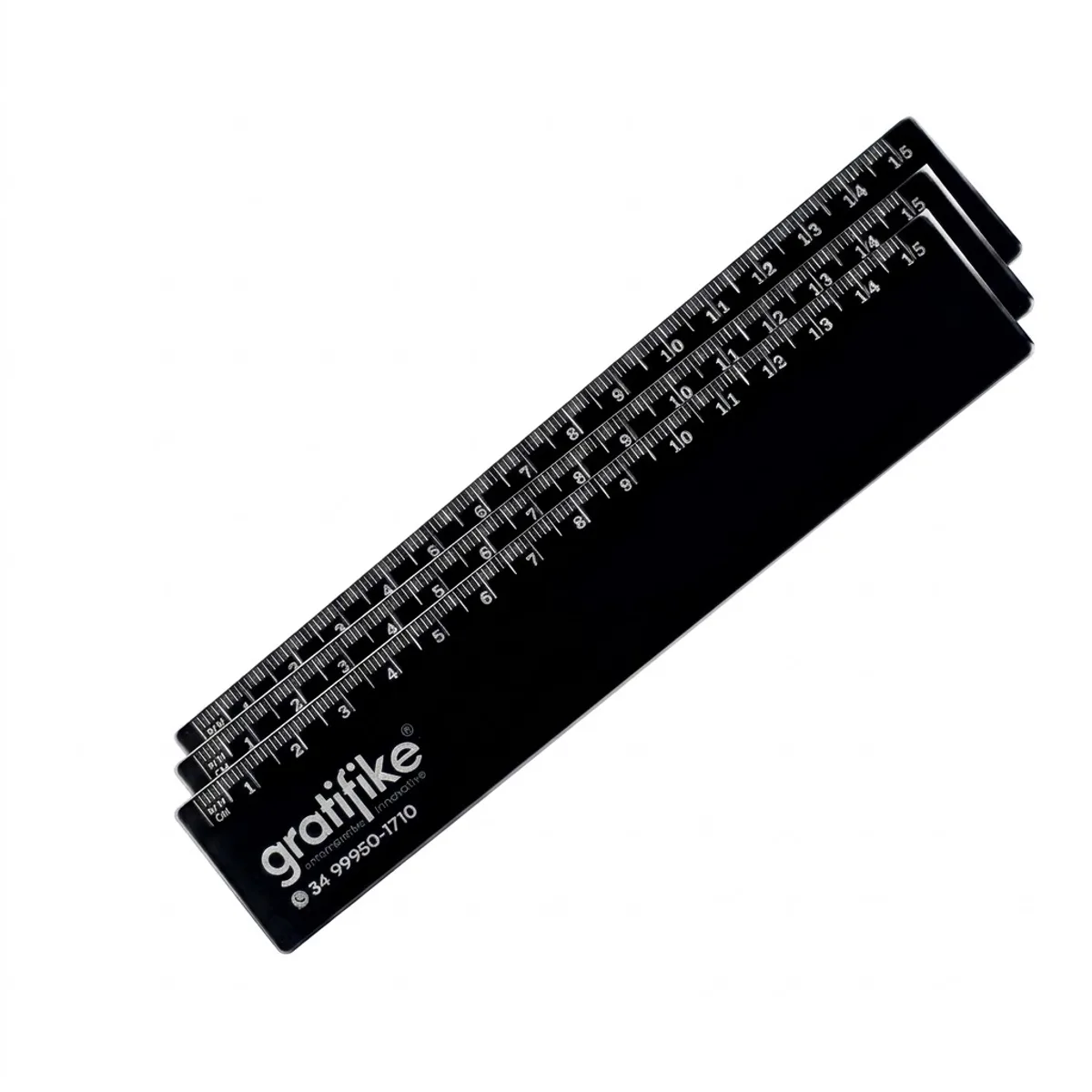Régua Acrílico 2mm personalizada com logo