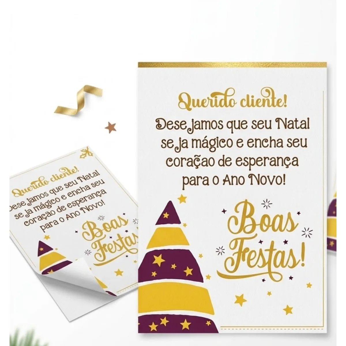 Cartão com Mensagem 10x15cm couchê 300g personalizado com logo