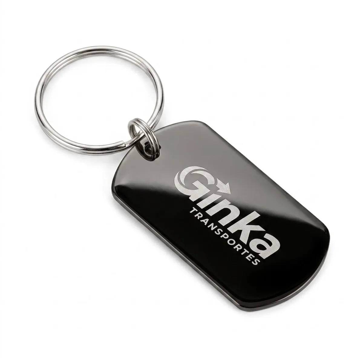 Chaveiro Acrílico Preto personalizado com logo