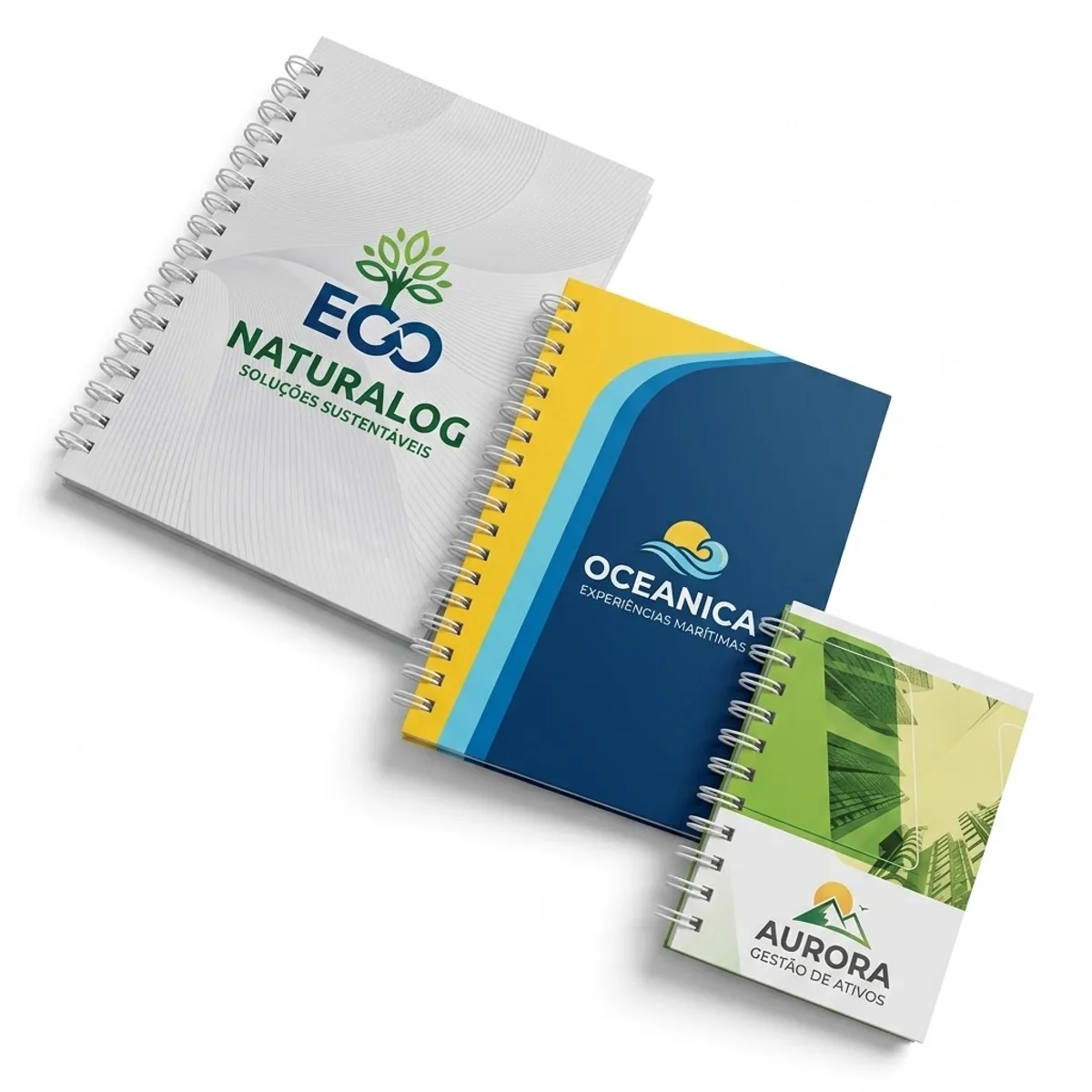 Agenda Personalizada 2027 com Logomarca — Mini, Grande e A4