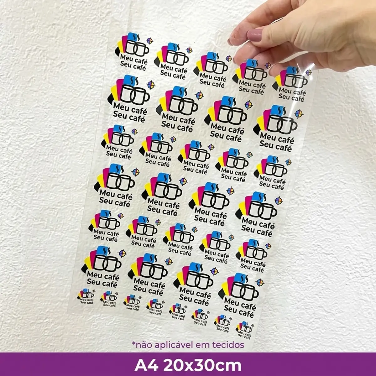 Adesivo DTF UV Personalizado com Logomarca