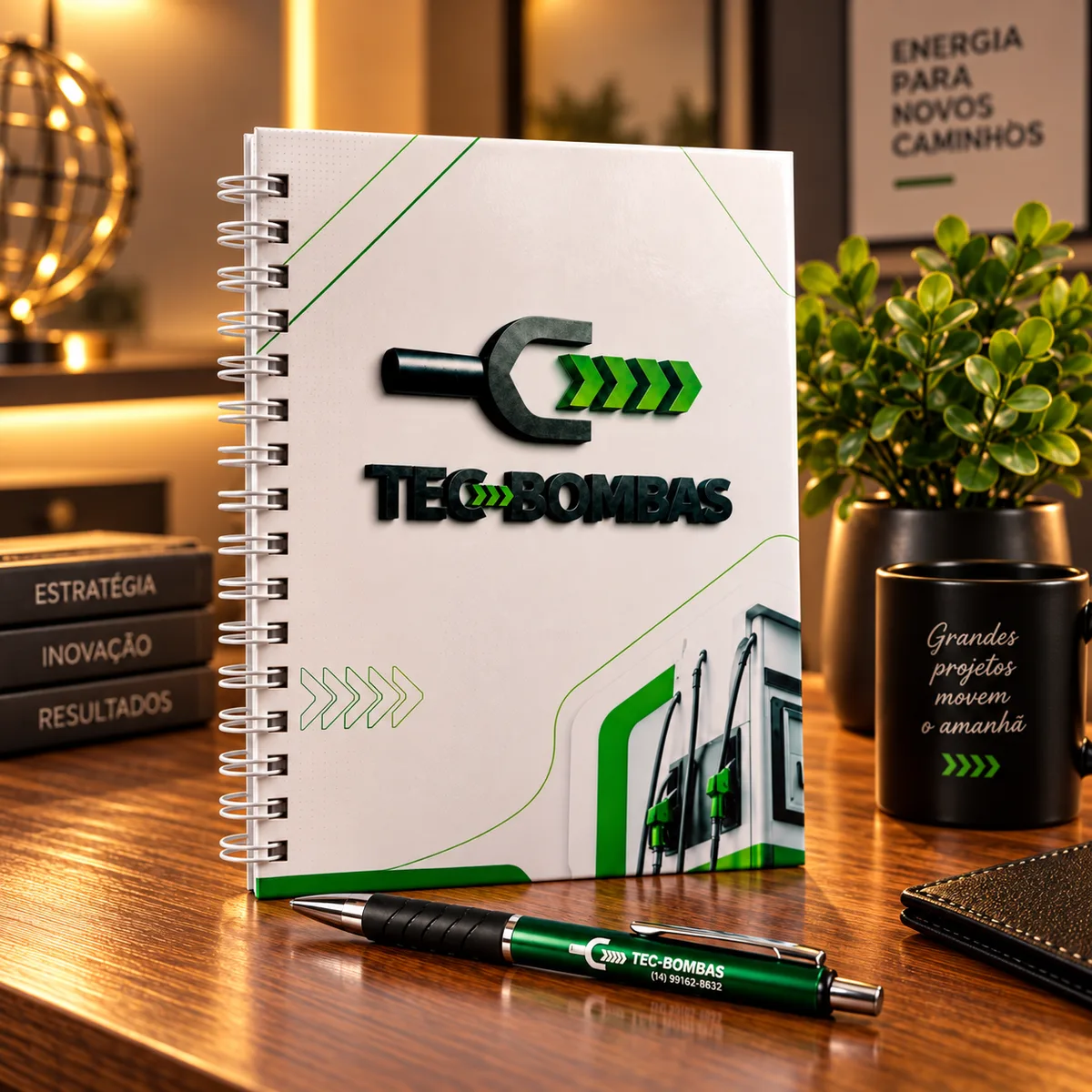 Kit Caderno 15x21 + Caneta Cromada — foto 2